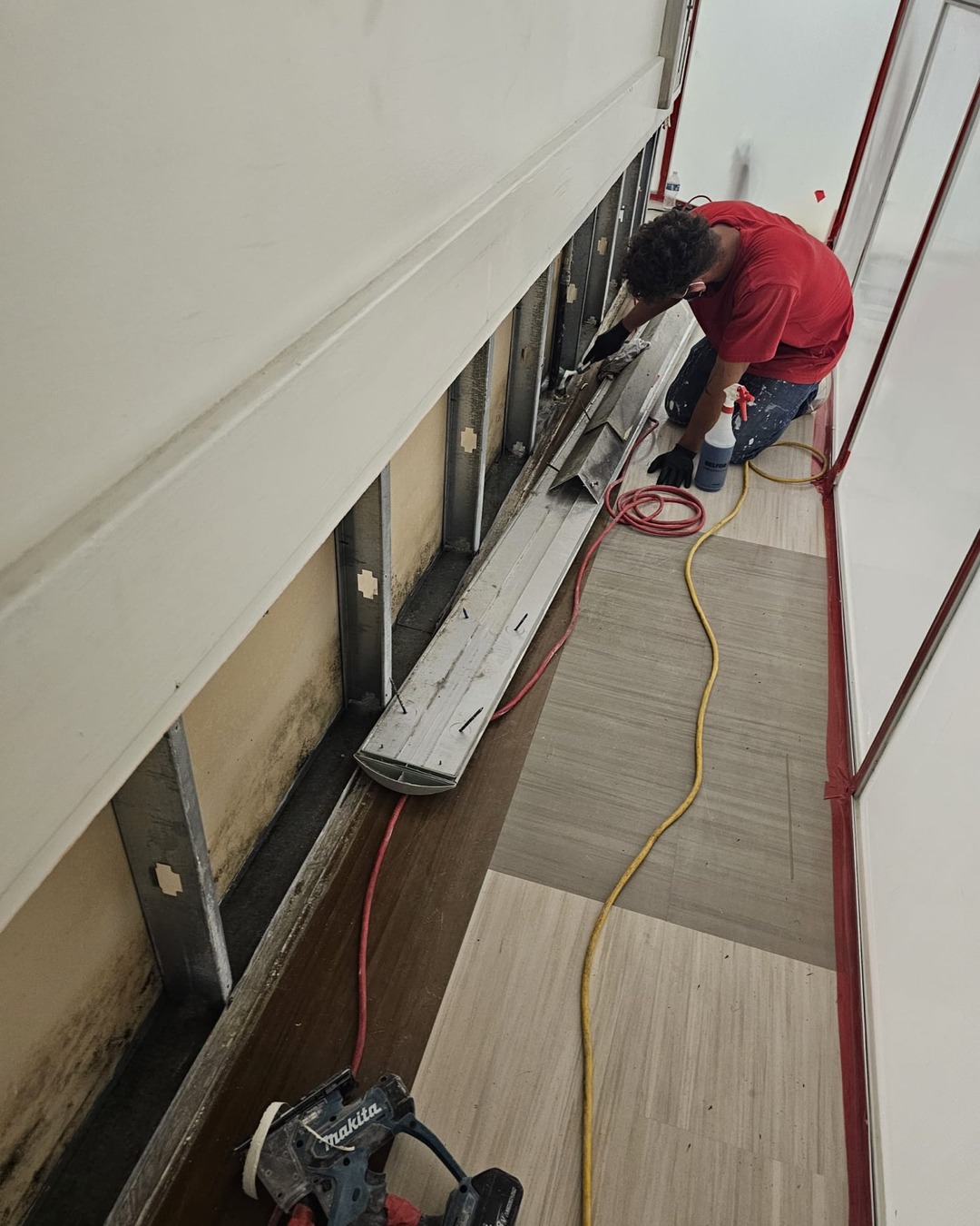 Baseboard installation detail